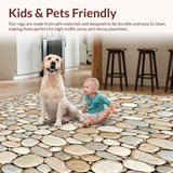 Pebble Stone Design Area – Non Slip Absorbent Shower Floor Mat(Beige)