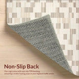 Asymmetrical Geometric Area Chic Modern Design in Neutral Shades(Beige)