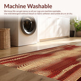 Bold Tiled Design in Warm Hues(Red)