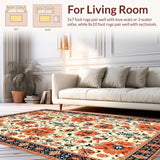 Vibrant Abstract Floral Design(Ivory)