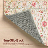 Elegant Floral Patchwork Area for Modern Home Decor(Ivory)