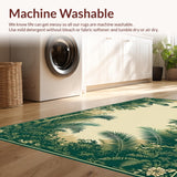 Lush Green Tropical Serenity(Beige)
