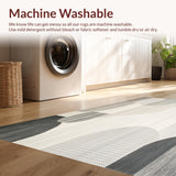 Modern Grey Beige Geometric Spotted Area for Contemporary Spaces(Gray)