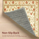 Floral Runner Beige Indoor Entrance Mat with Design(Beige)