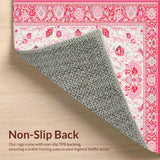 Elegant Low Pile Flower Motif(Pink)