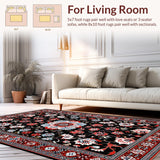 Luxurious Red Damask(Black)