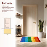 Modern Geometric Neutral Jute(Red)