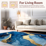Artful Swirling Marble Effect(Blue)