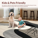 Modern Deco Beige & Ebony Abstract Natural Lines(Gray)