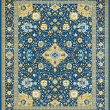 Rustic Coastal Blue Tiled Motif(Blue)