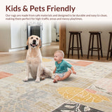 Artistic Floral Patchwork Area for Contemporary Spaces(Beige)