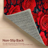 Vibrant Shaggy Floral Elegance(Red)