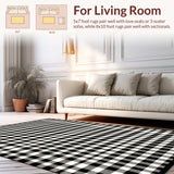 Striking Checkered Urban Decor(Black)