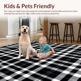 Rustic Black and White Checkerboard(Black)