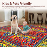 Energetic Multicolor Diamond Motif(Red)
