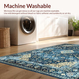 Chic Retro Blue Patterned Motif(Blue)