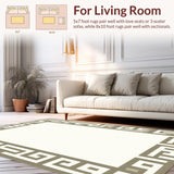 Refined Distressed Floral Medallion Style(Beige)