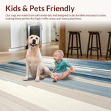 Abstract Fluid Stripe in Neutral Beige and Gray with Cool Blue Highlights(Beige)