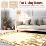 Artisan Inspired Mouse Pad with Vintage Beige Garden Motif and Scroll Border(Beige)