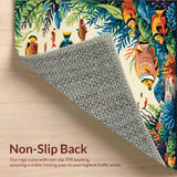 Coastal Paradise Area with Tropical Fish Motif Ideal for Spaces(Ivory)