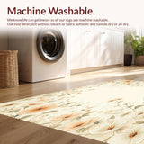 Vintage Floral Area Beige Neutral Throw(Beige)