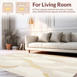 Modern Minimalist Knot Design Area With Wave(Beige)