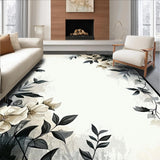 Artful Rustic Leaf Print(Beige)