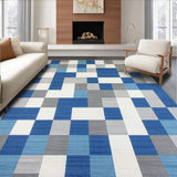 Mid Century Modern Hall Runner(Blue)