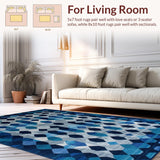 Luxurious Textured Striped Motif(Blue)