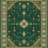 Eclectic Earthy Embroidered Motif(Green)