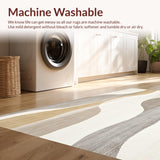 Abstract Beige & Taupe Area for Small Spaces(Beige)