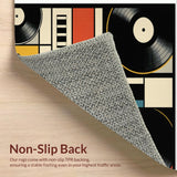 Retro Vinyl Record Bathroom Non Slip(Red)