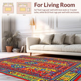 Energetic Multicolor Diamond Motif(Red)