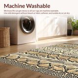 Abstract Snakeskin Area Beige Brown Viscose Print(Beige)