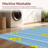 Refreshing Oceanic Inspired Plush Mat(Blue)