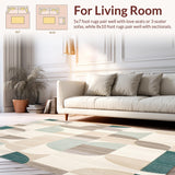 Artistic Area Featuring Abstract Geometric(Beige)