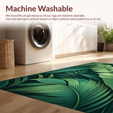 Tropical Leaf Velvet Elegance(Green)