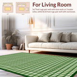 Elegant White and Olive Geometric Arrangement(Green)
