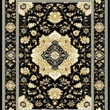 Sophisticated Distressed Floral Accent(Black)