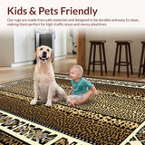Faux Cheetah Area for Rustic Decor(Brown)