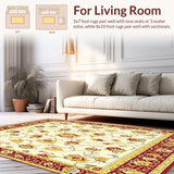 Elegant Floral Area Design for Rustic Decor(Beige)