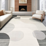 Modern Grey Beige Geometric Spotted Area for Contemporary Spaces(Gray)