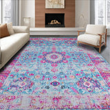Elegant Light Blue Medallion Motif(Blue)