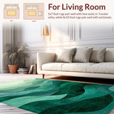 Contemporary Abstract Green Tones(Green)
