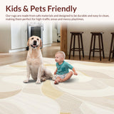 Modern Minimalist Knot Design Area With Wave(Beige)
