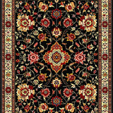 Elegant Black Floral Symmetry(Black)