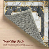 Geometric Gold Accented Visual Harmony(White)