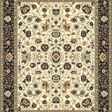 Stylish Round with Ornamental Floral Medallions(Beige)