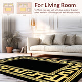 Chic Black Gold Geometric Flair(Black)