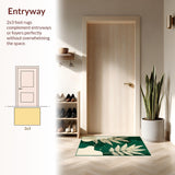 Stylish Minimalist Leafy Print(Green)